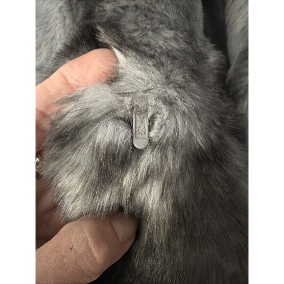 Calvin Klein Gray Faux Fur Coat Luxurious Short Bolero 3/4 Sleeve Womens XL - Picture 7 of 10